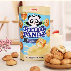 Meiji Hello Panda Biscuits With Milk Flavoured Filling 50g
