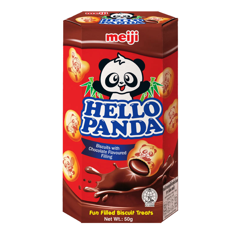 Meiji Hello Panda Choco Biscuits With Chocolate Flavoured Filling 50g