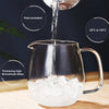 CAPACITEA Clear Glass Teapot with Removable Transparent Infuser for Flowering Tea, Loose Leaf Tea, Hot/Iced Beverage