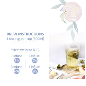 Hot & Cold Brew White Peach Oolong Tea 15 Pyramid Tea Bags